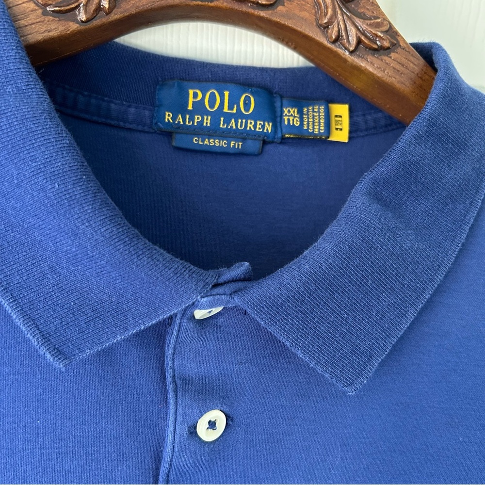 Polo by Ralph Lauren Men's Blue Polo Shirt Size XXL - Picture 4 of 8